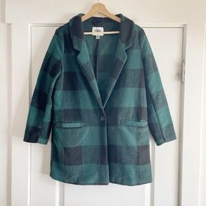 Old Navy Green Plaid Jacket - S
